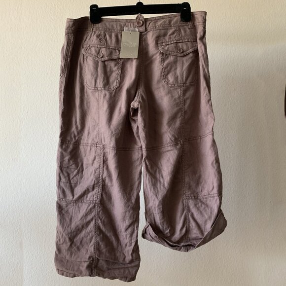 ๐ Anthro Hei Hei Casual Lilac Cargo Linen Pants โ Adventure-Ready Style! ๐ - Picture 4 of 4